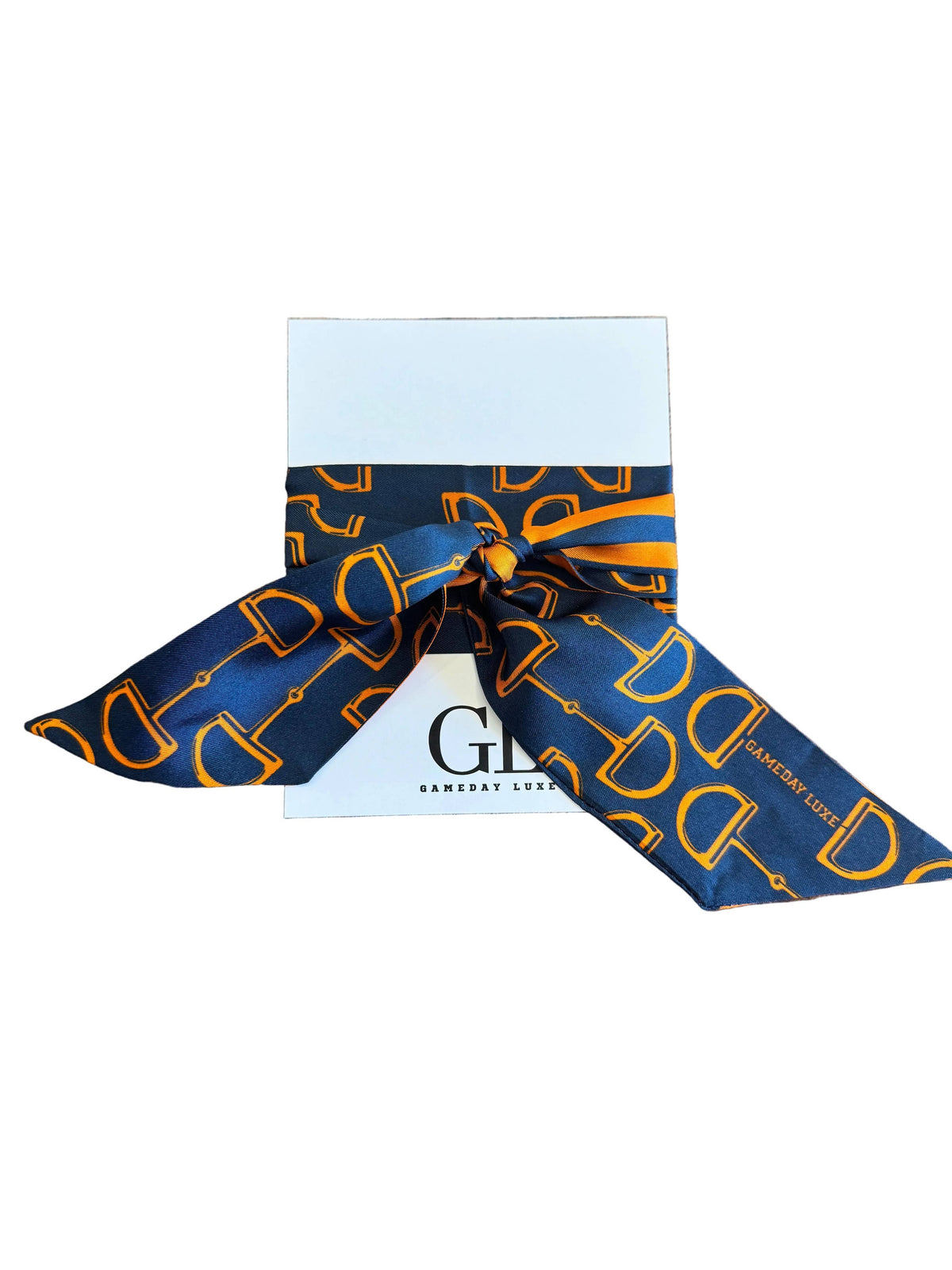 The Gameday Signature Scarf - Navy and Orange