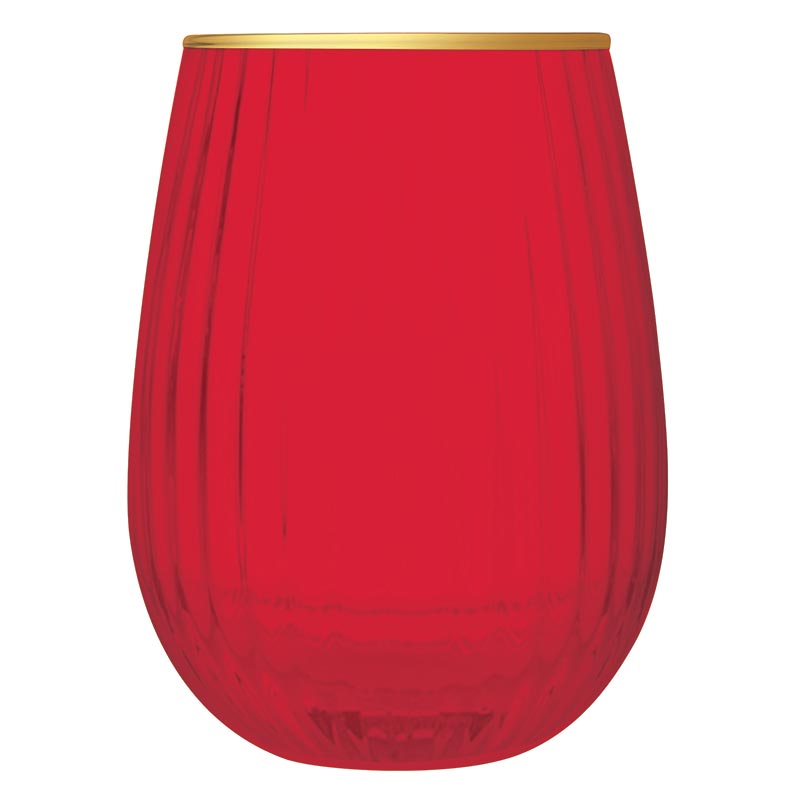 BEVELED STEMLESS WINE GLASS