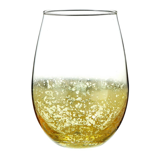 STEMLESS GOLD WINE GLASS