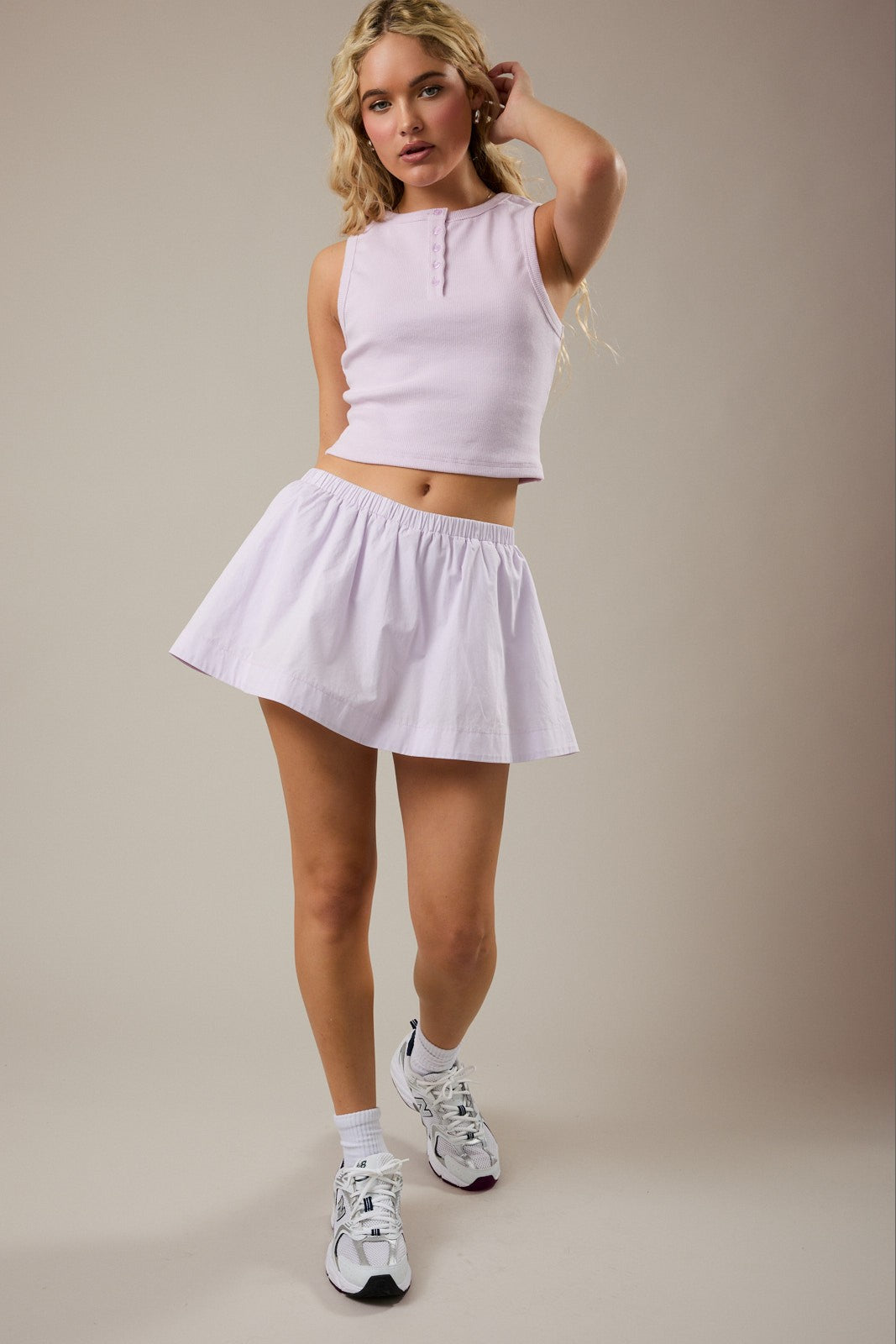 Mid Waist Mini Skort