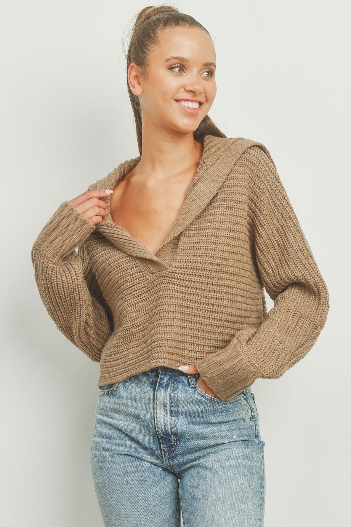 Drama Collar Sweater