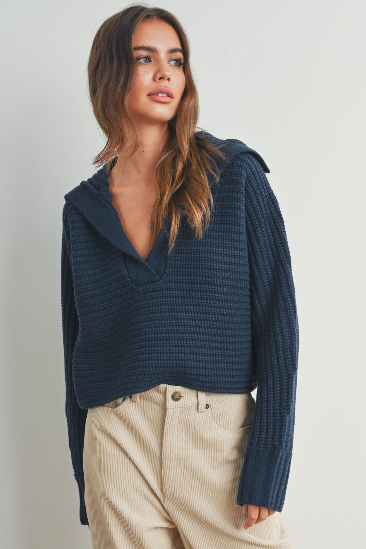 Drama Collar Sweater