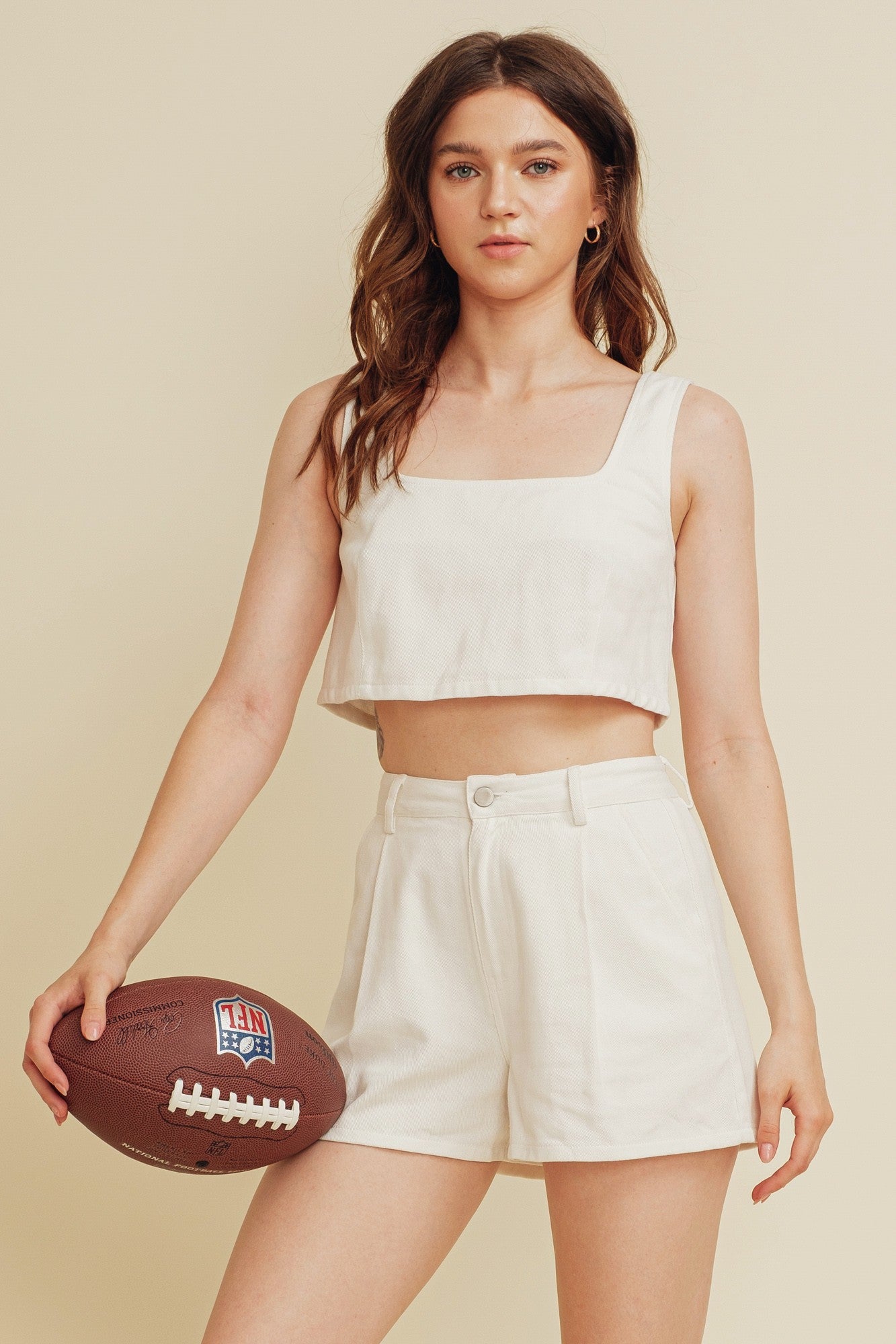 LACE UP BACK CROP TOP