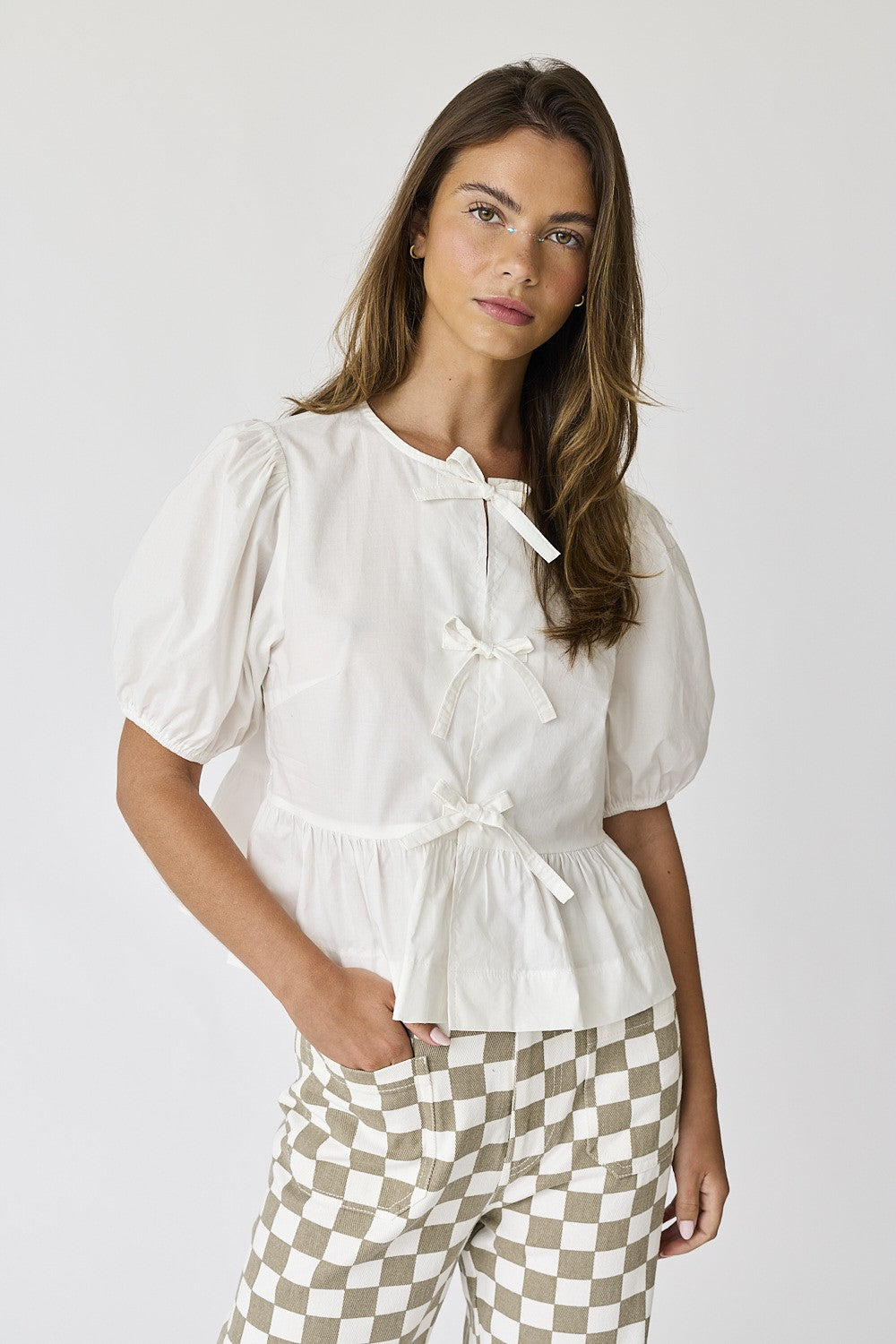 Hailey Bow Tie Detailed Blouse