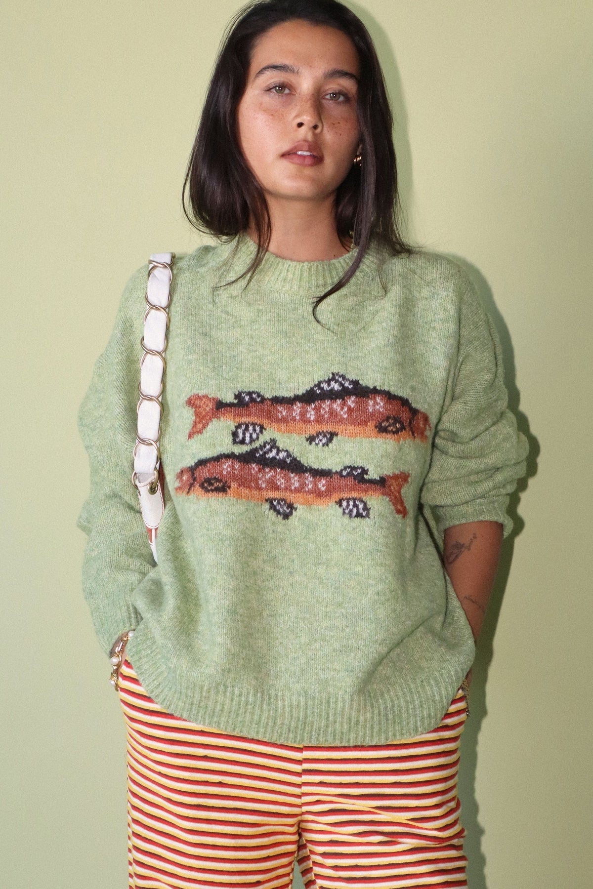 Trout Graphic Knit Sweater