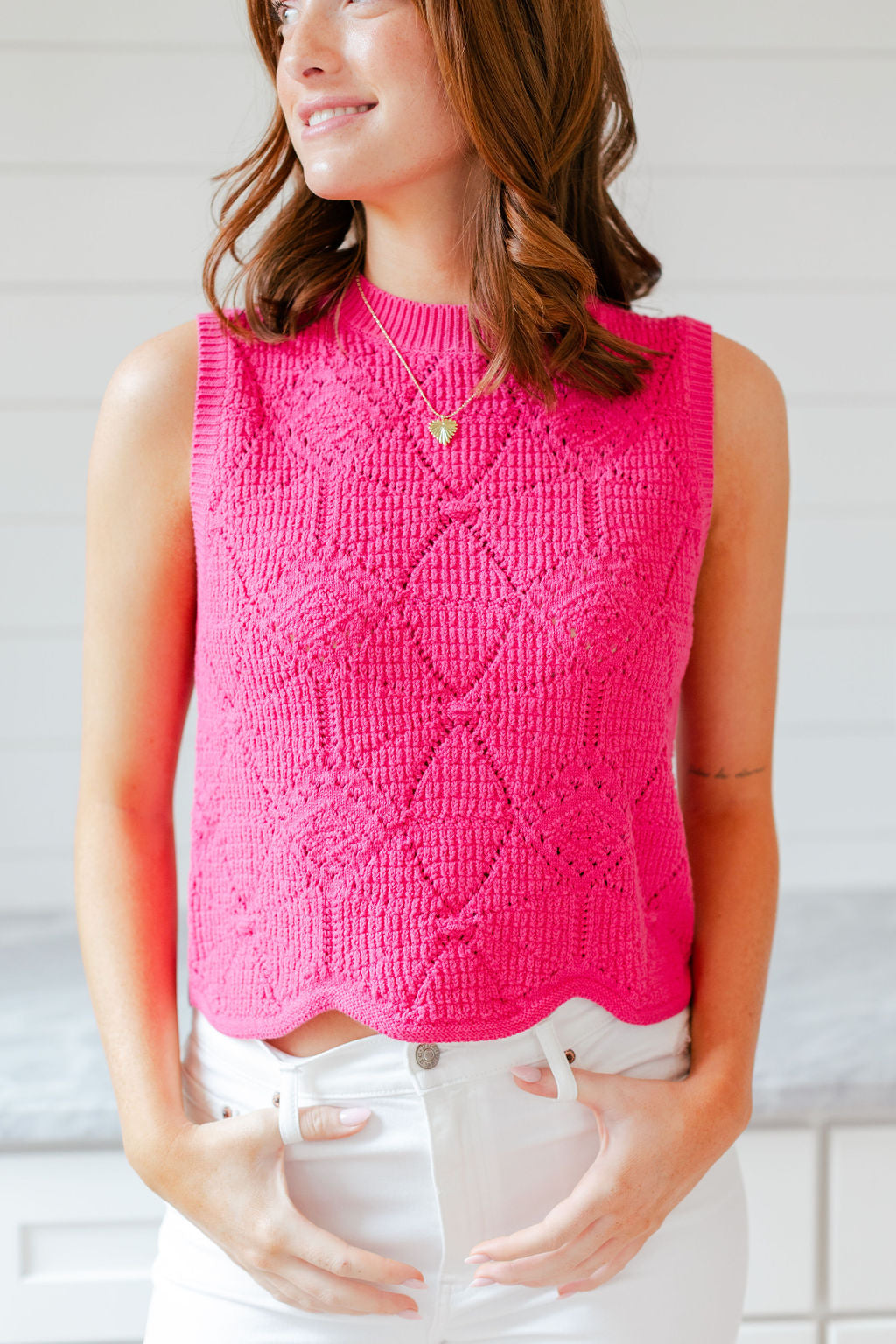 Diamond Sleeveless Sweater