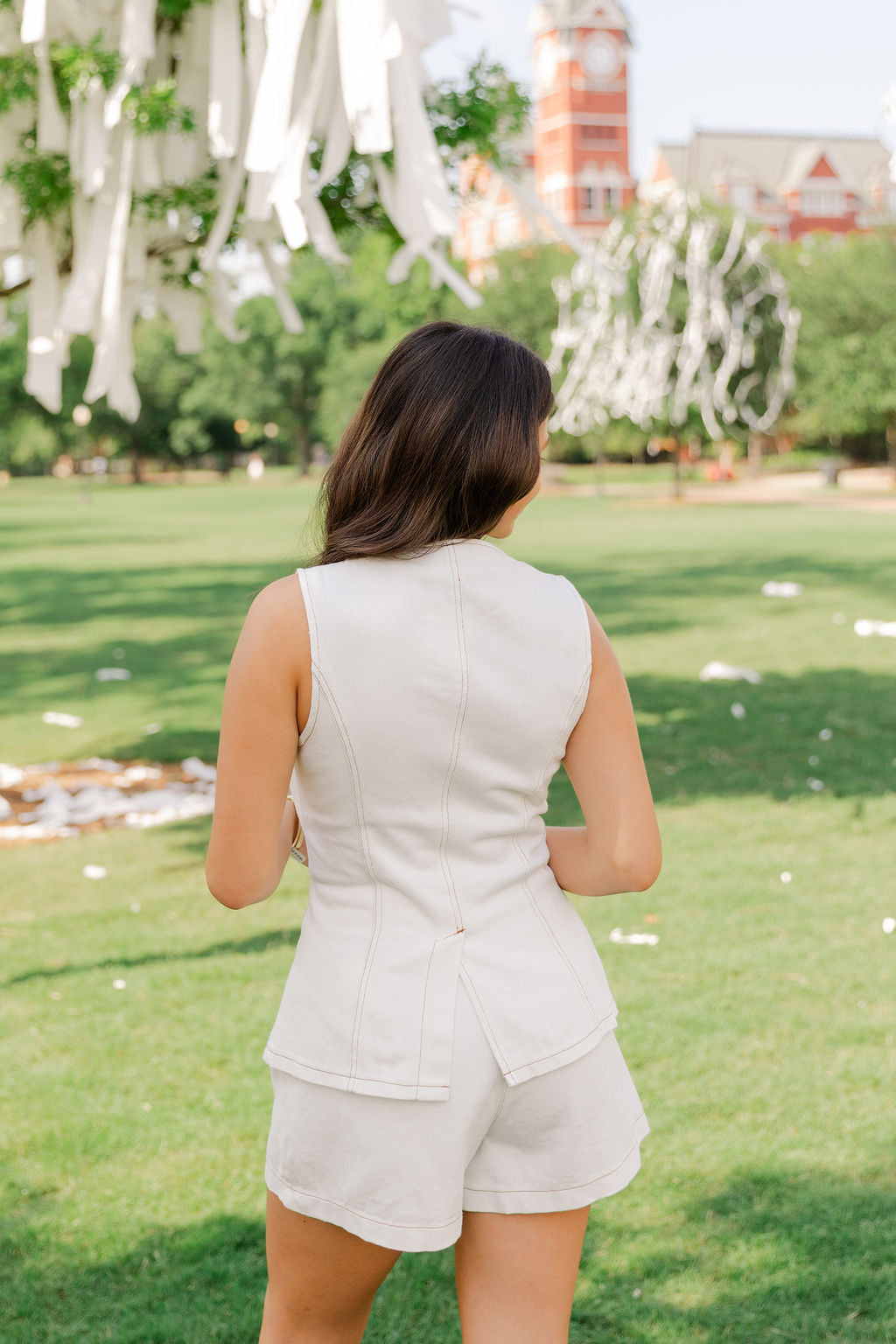 Sleeveless Long Vest & Short Set