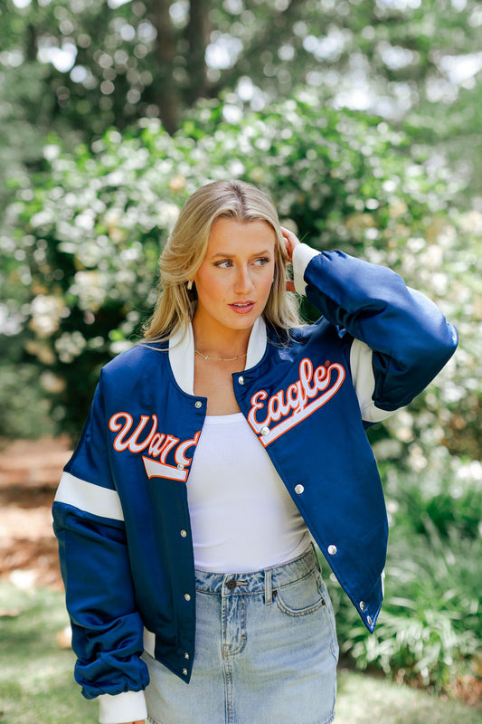 War Eagle Satin Bomber Jacket
