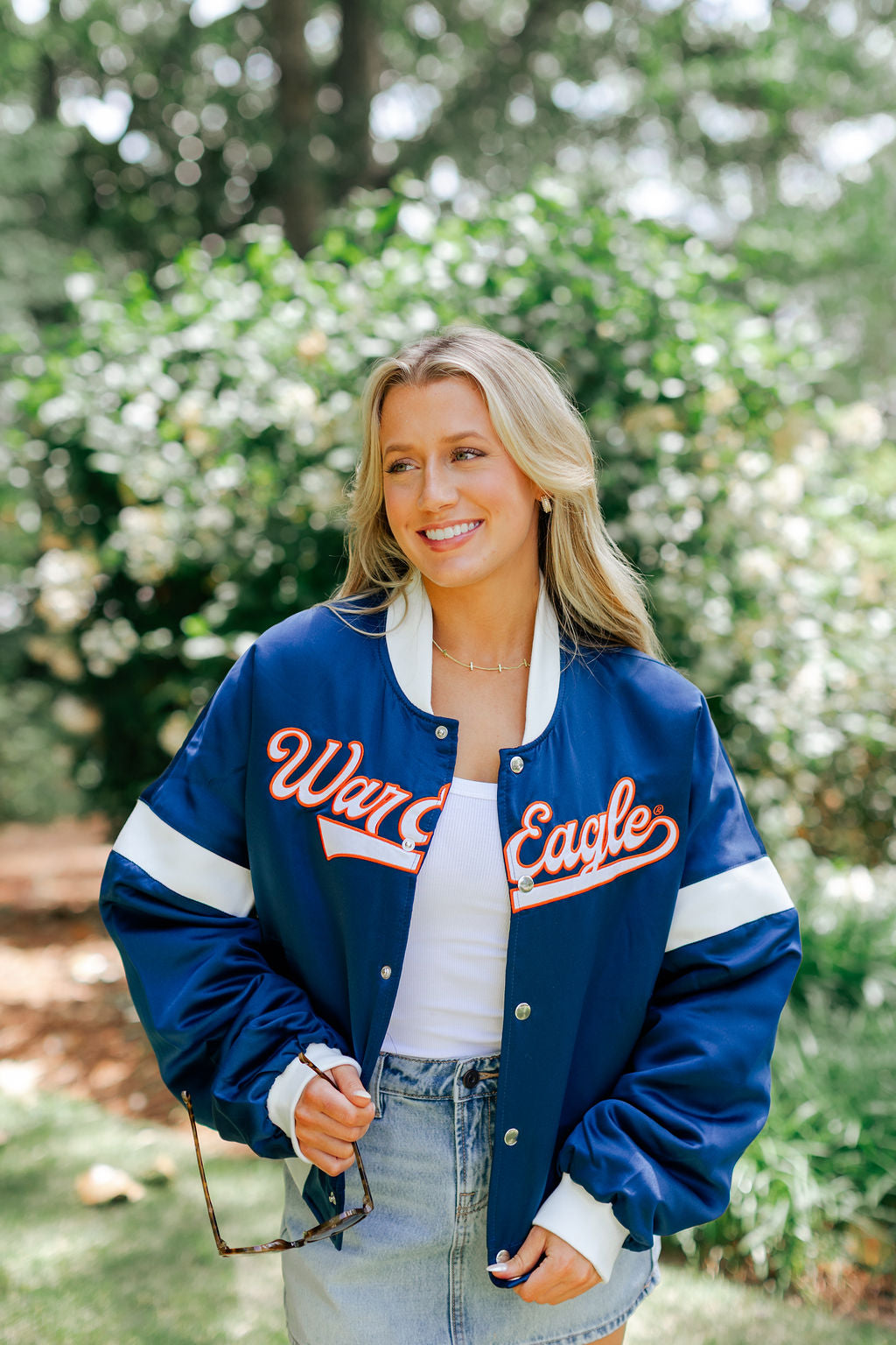 War Eagle Satin Bomber Jacket
