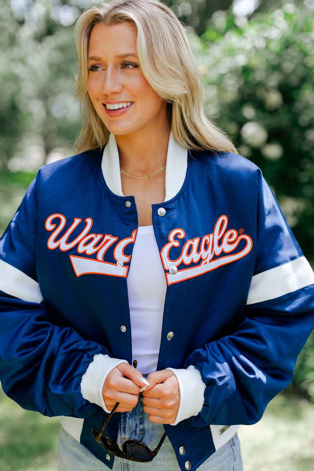 War Eagle Satin Bomber Jacket