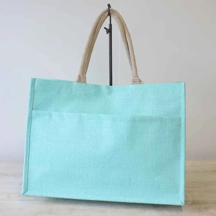 JUTE POCKET TOTE