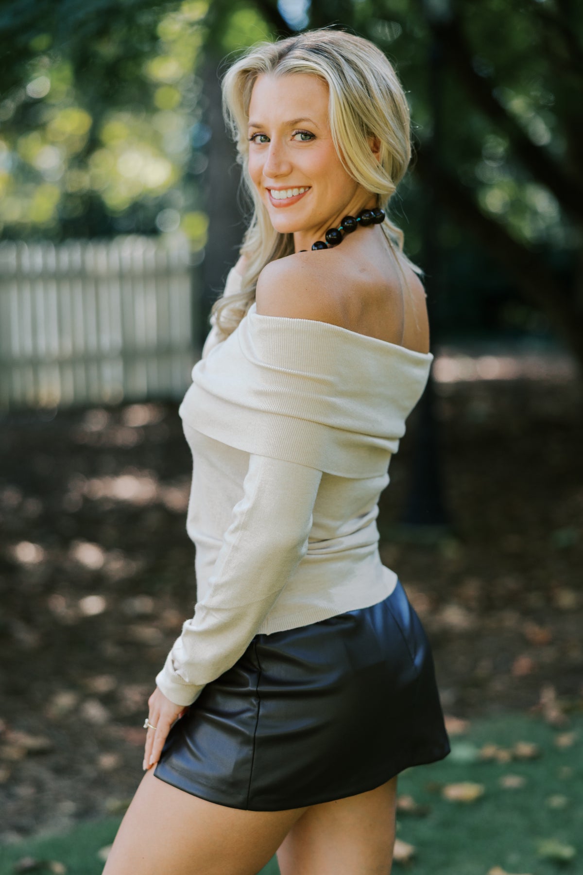 Fold Over Long Sleeve Top