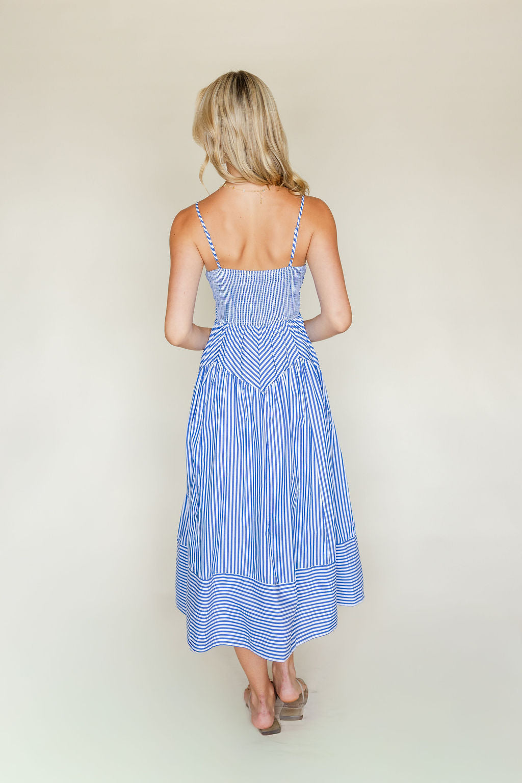 Striped Spaghetti Strap Dress