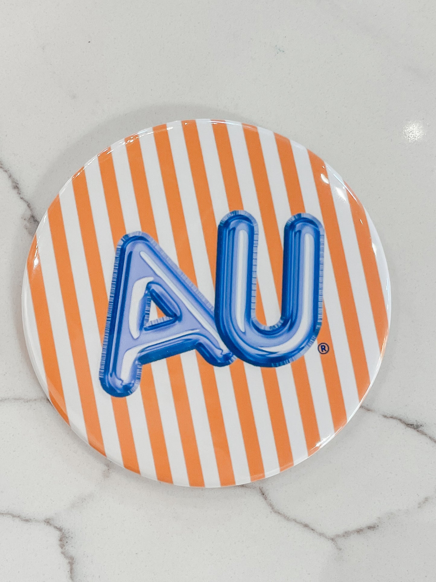 AU Orange Stripe Gameday Button