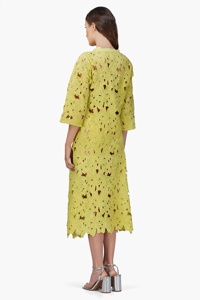 Fall For Neon Floral Lace Dress