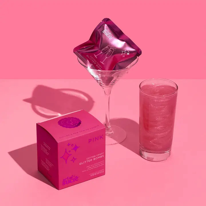 Cotton Candy Drink Glitter Bombs