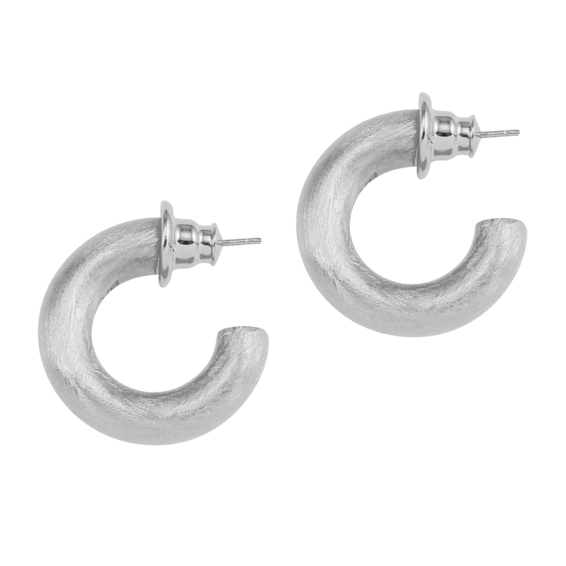 MONTPELLIER SMALL THICK HOOP - GUNMETAL