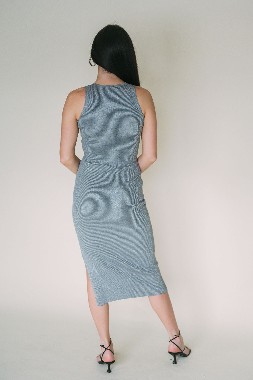 METALLIC KNITTED SKIRT