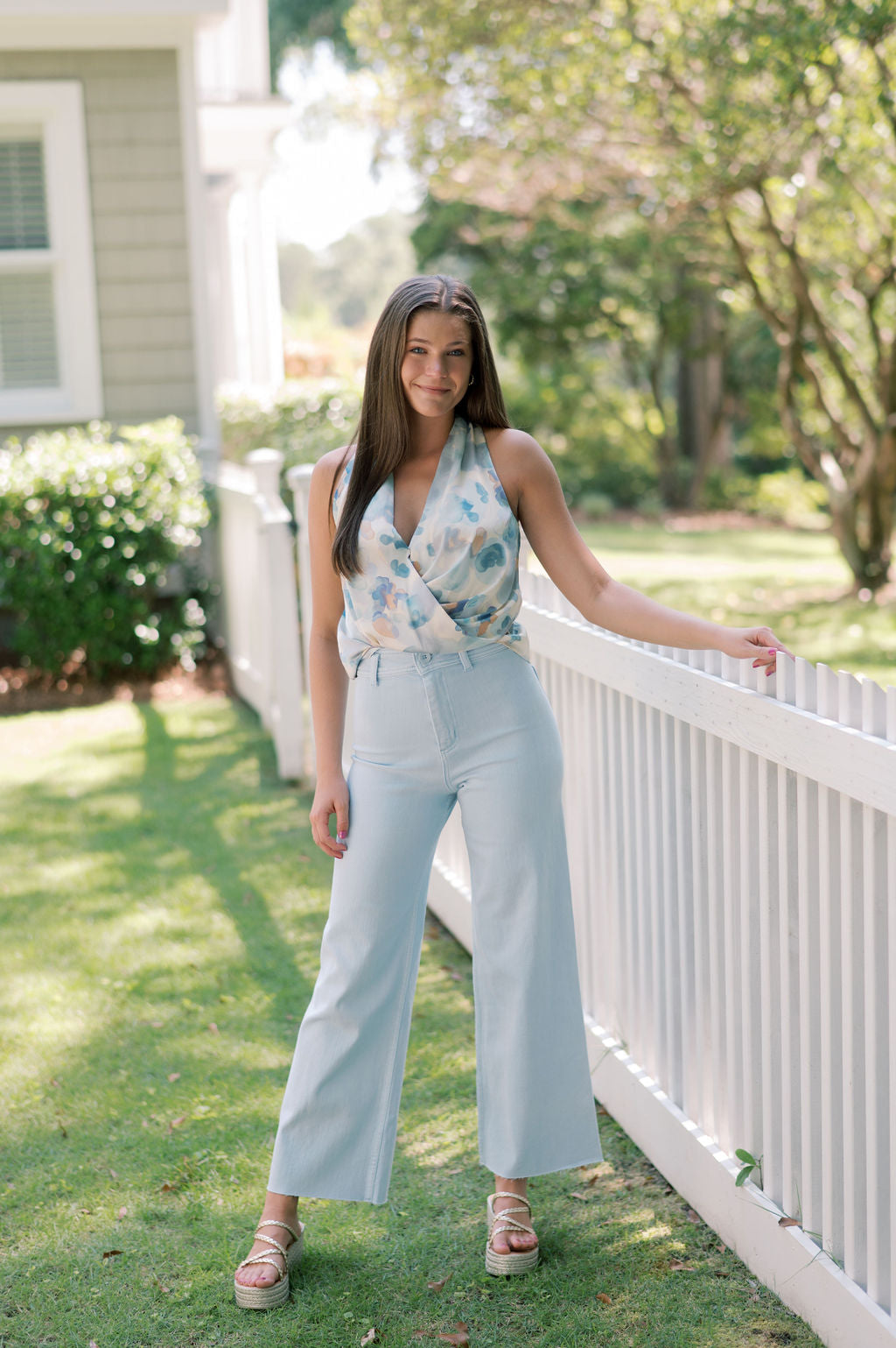 Straight Wide Leg Denim Pant
