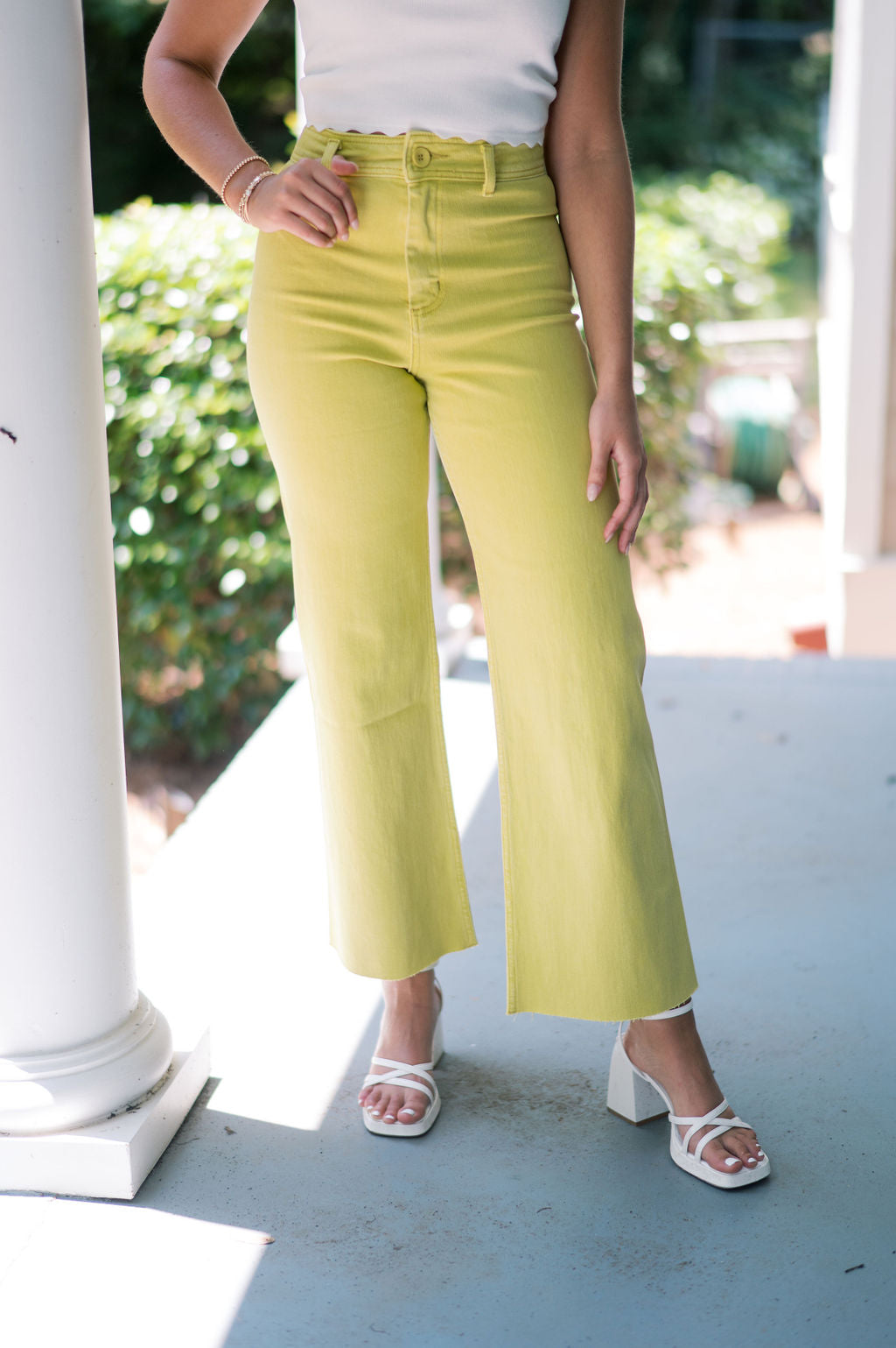 Straight Wide Leg Denim Pant