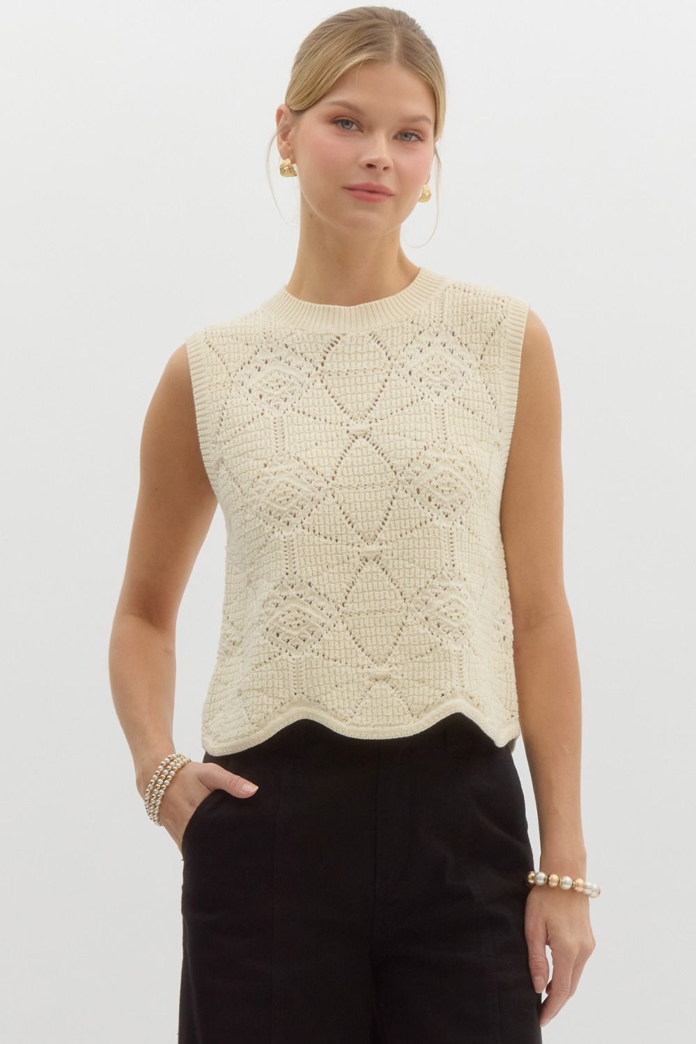 Diamond Sleeveless Sweater