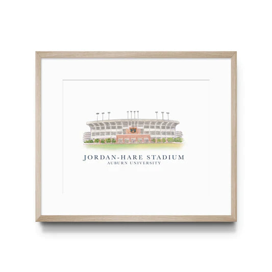 AUBURN UNIVERSITY JORDAN HARE STADIUM PRINT