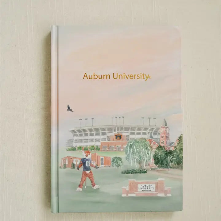 AUBURN UNIVERSITY GOLD FOIL WATERCOLOR NOTEBOOK