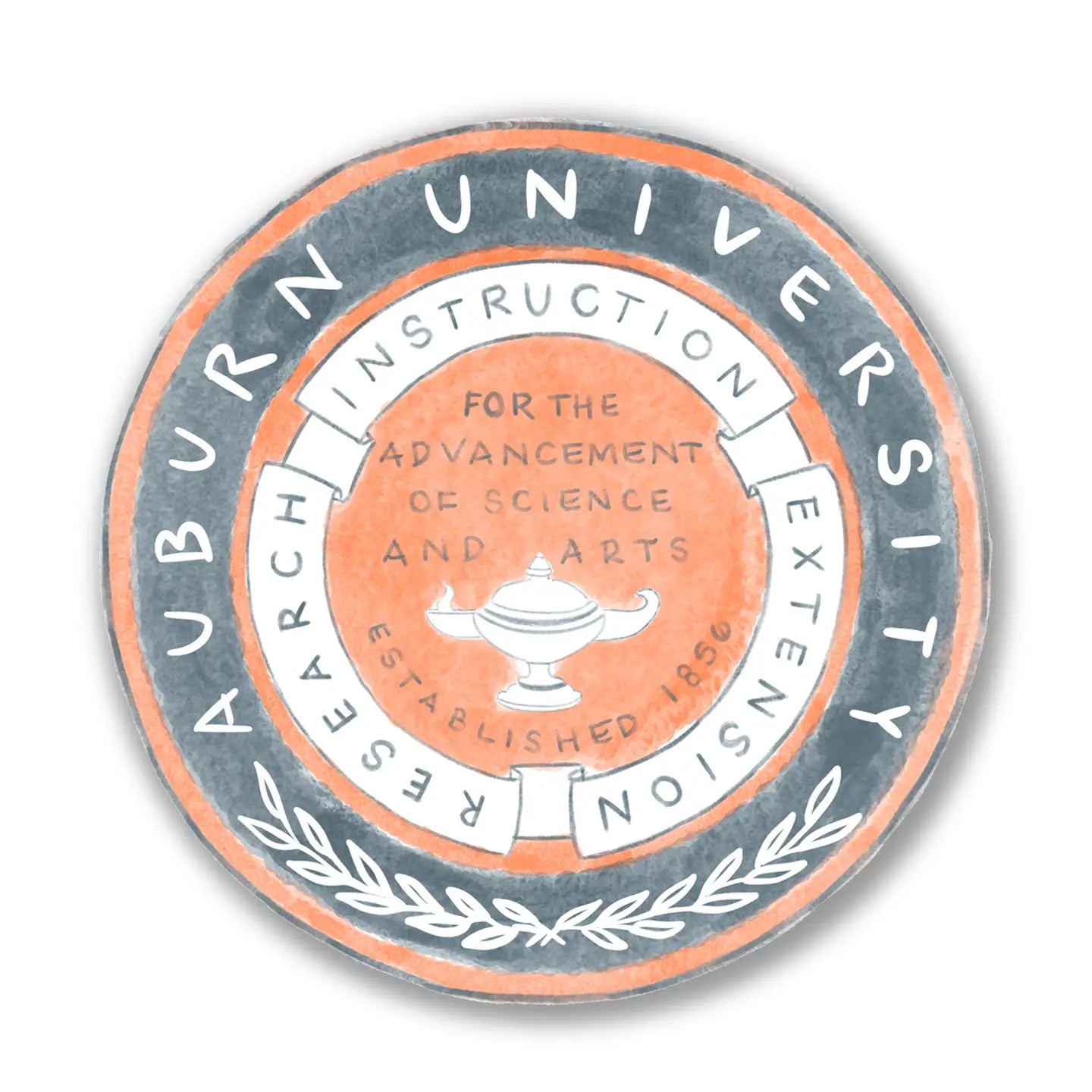 Auburn Watercolor Stickers