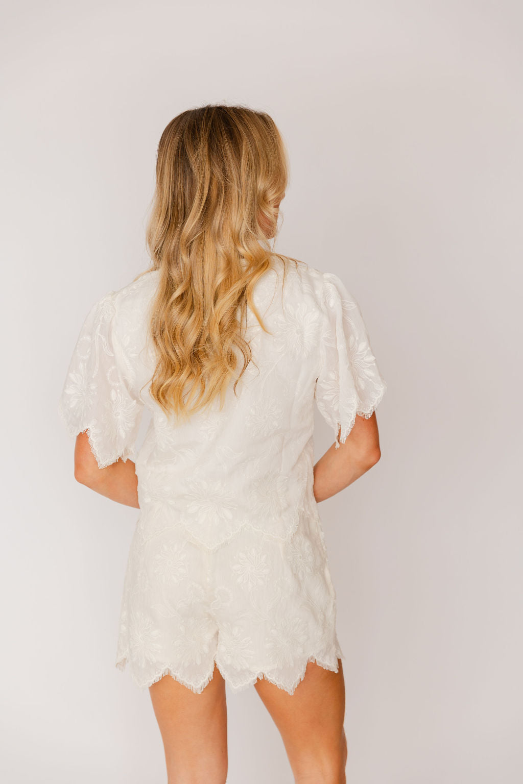 Tie Front Top & Shorts Crochet Set