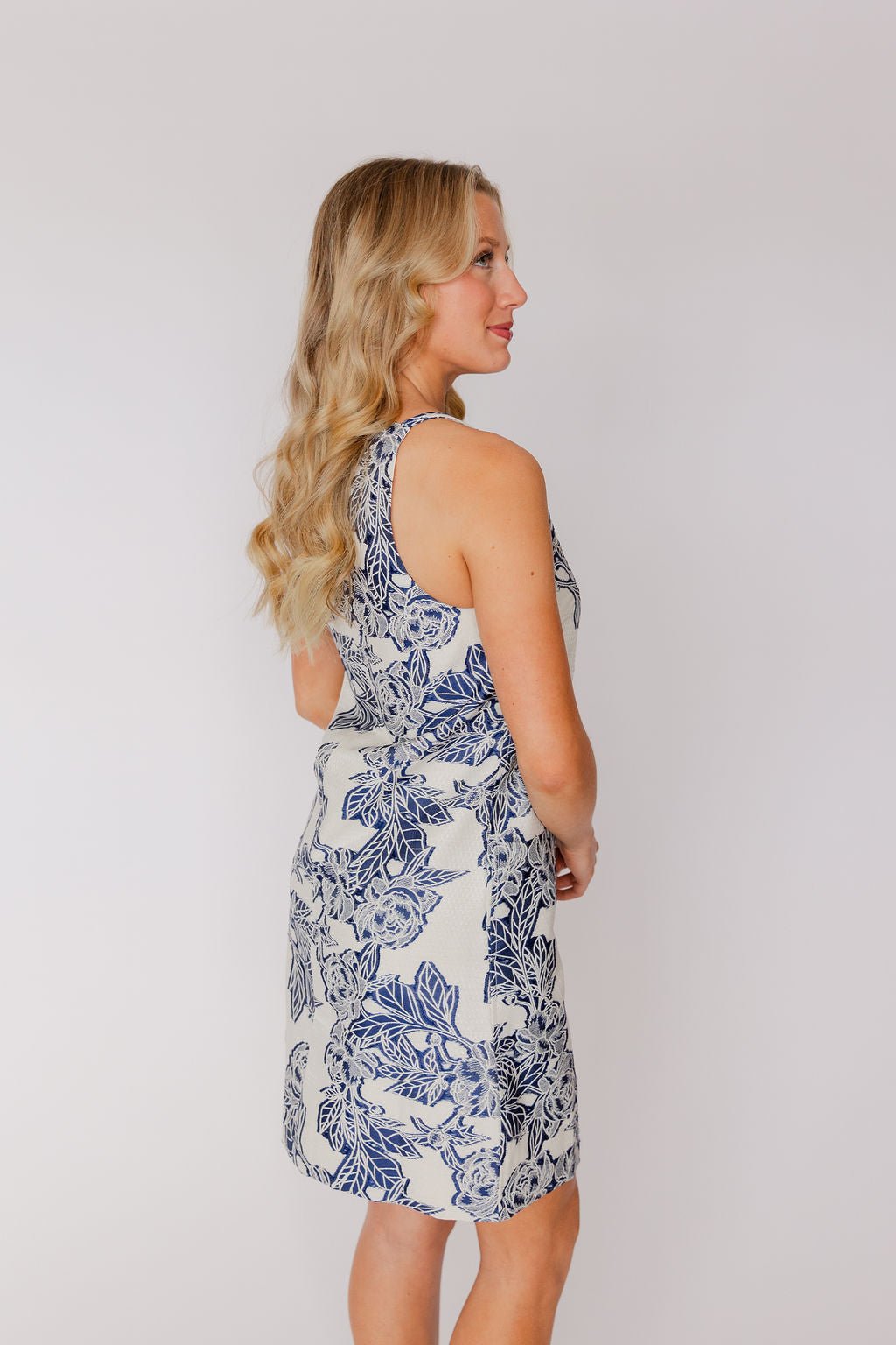 Halter Flower Embroidered Dress