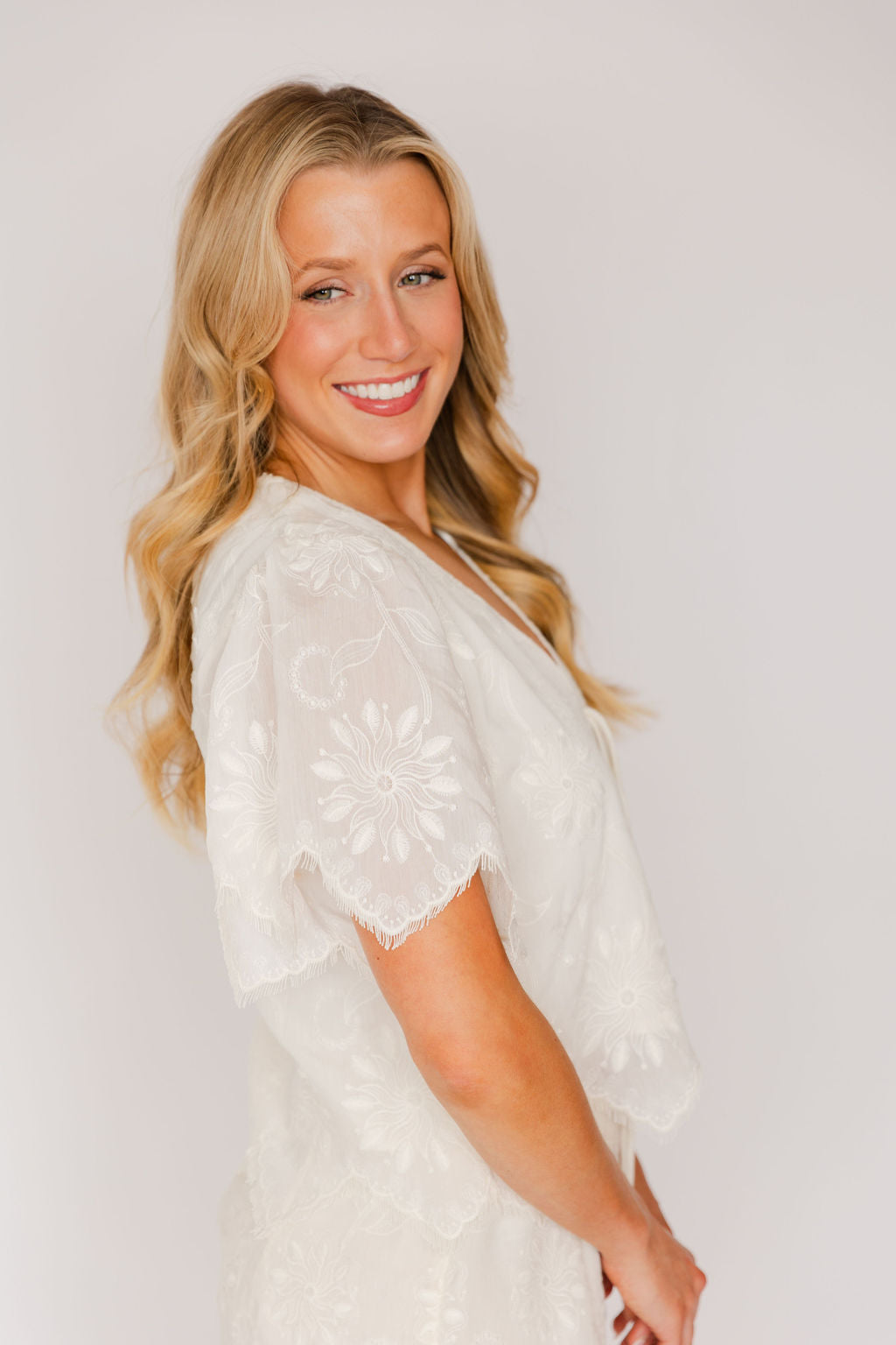 Tie Front Top & Shorts Crochet Set