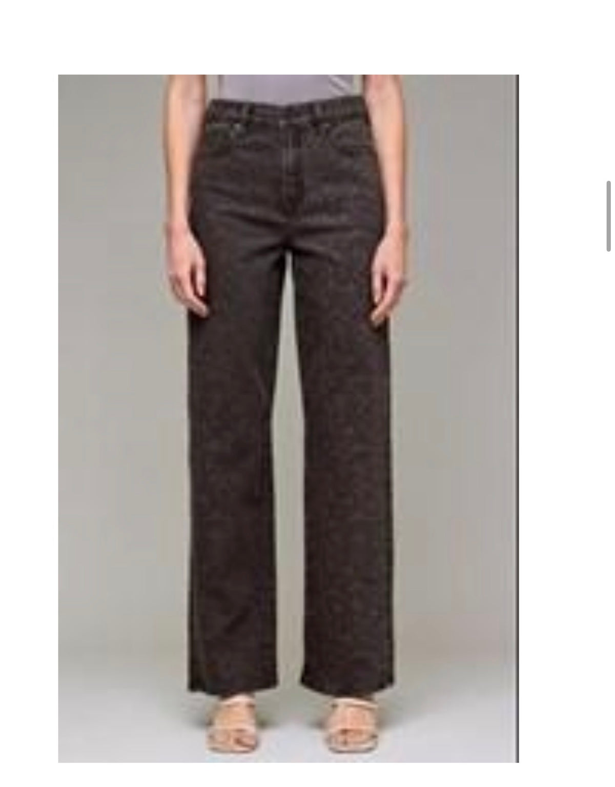 Ella Brown Cheetah High Rise Straight Jean