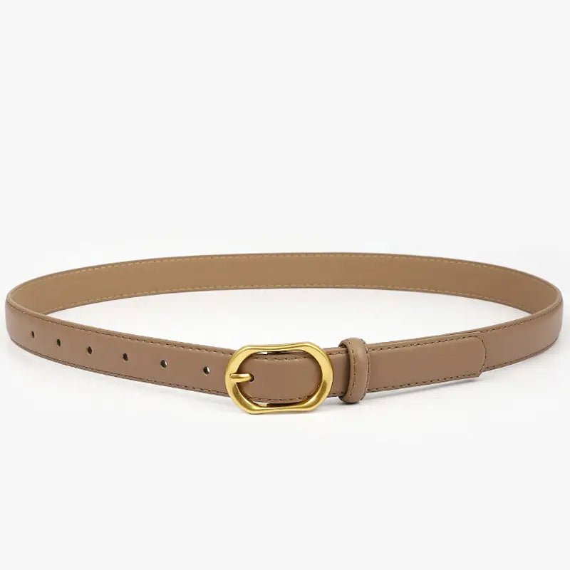 Gold Buckle Slim Belt