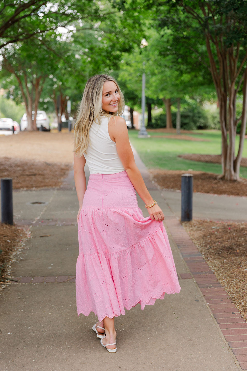Embroidered Pattern Maxi Skirt