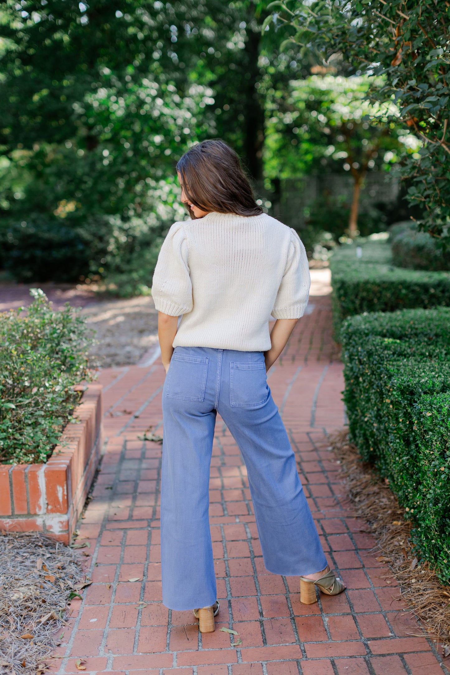 Straight Wide Leg Denim Pant