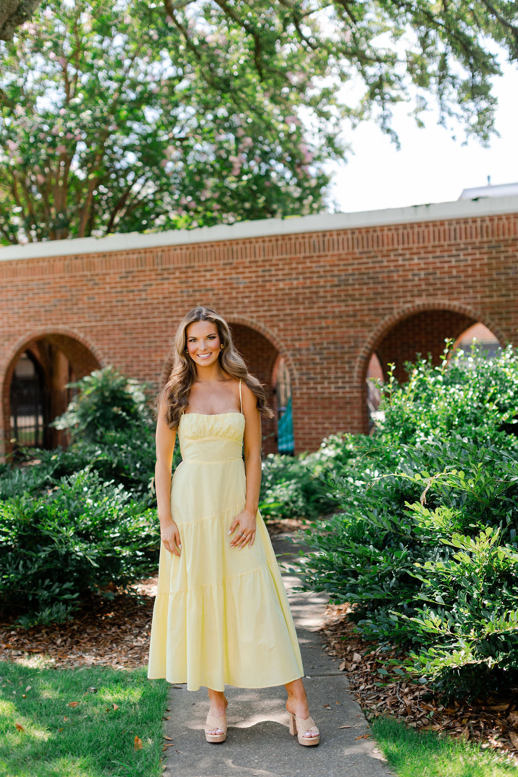 Kinsley Smocked Back Tiered Midi Dress