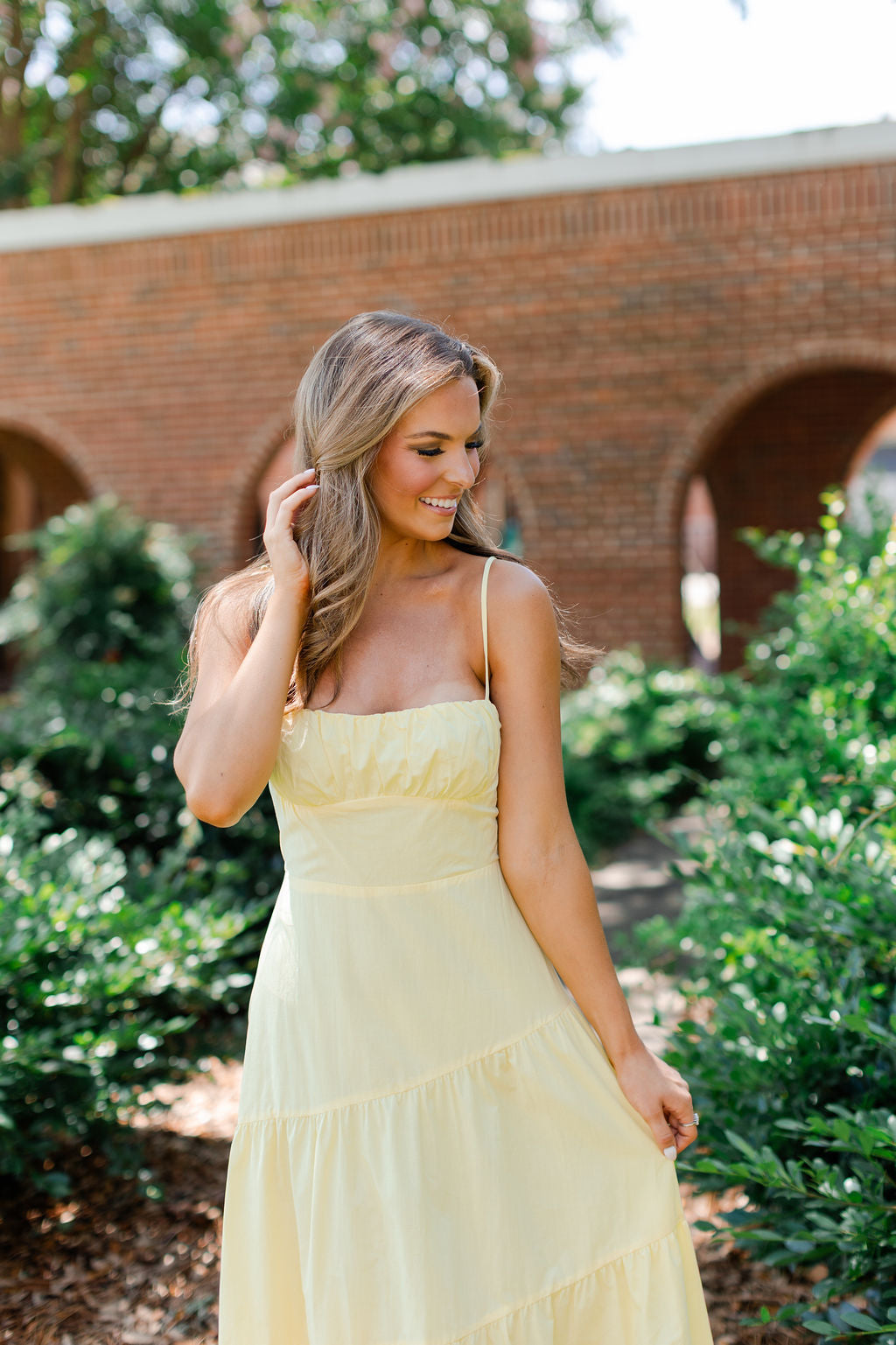 Kinsley Smocked Back Tiered Midi Dress