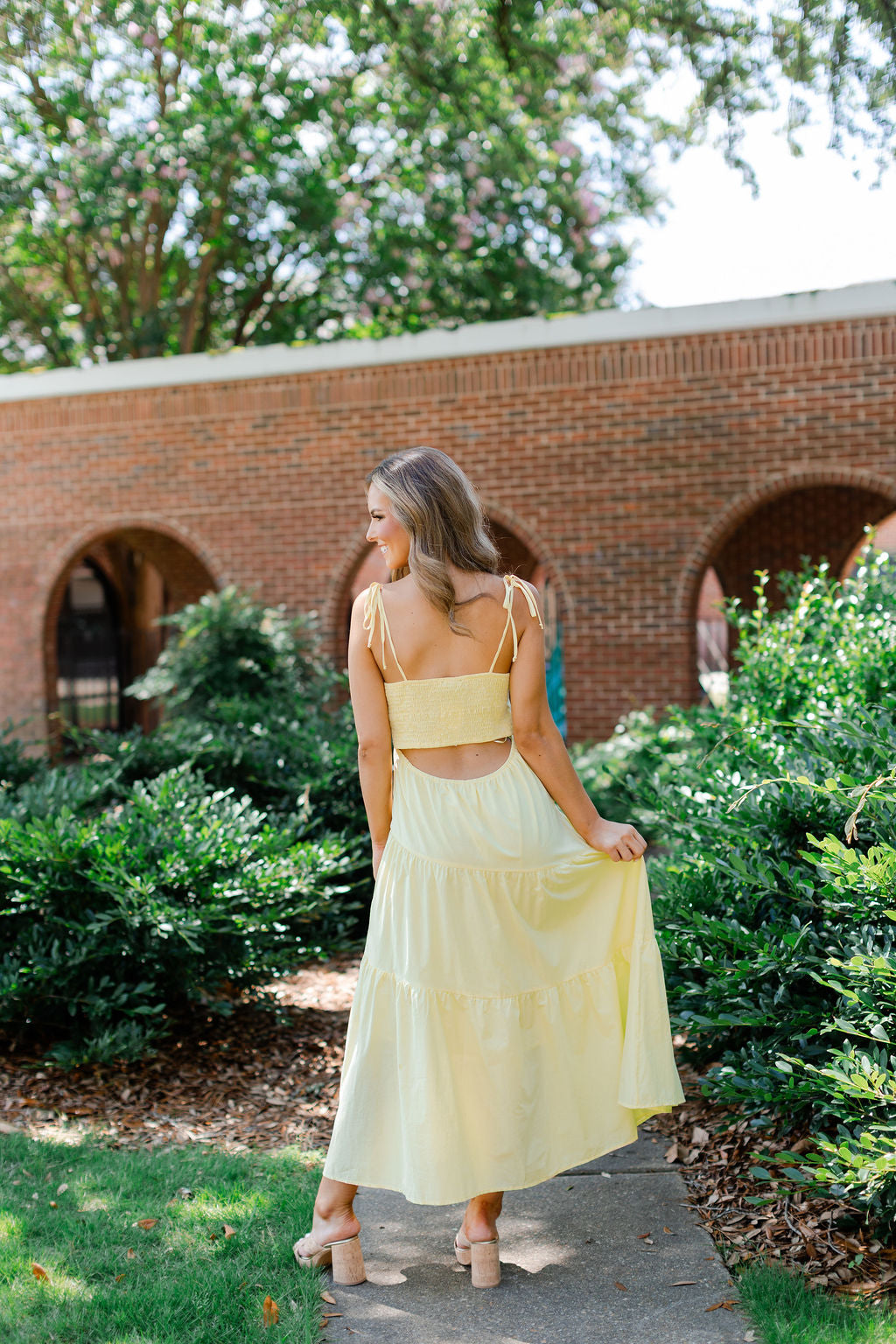 Kinsley Smocked Back Tiered Midi Dress
