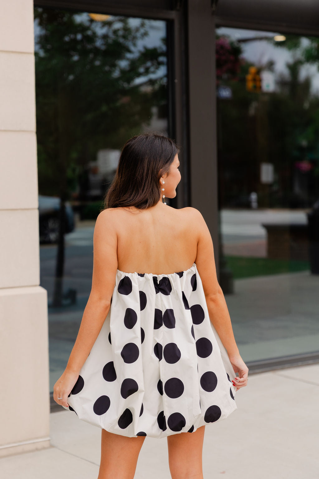 Polka Dot Taffeta Mini Dress
