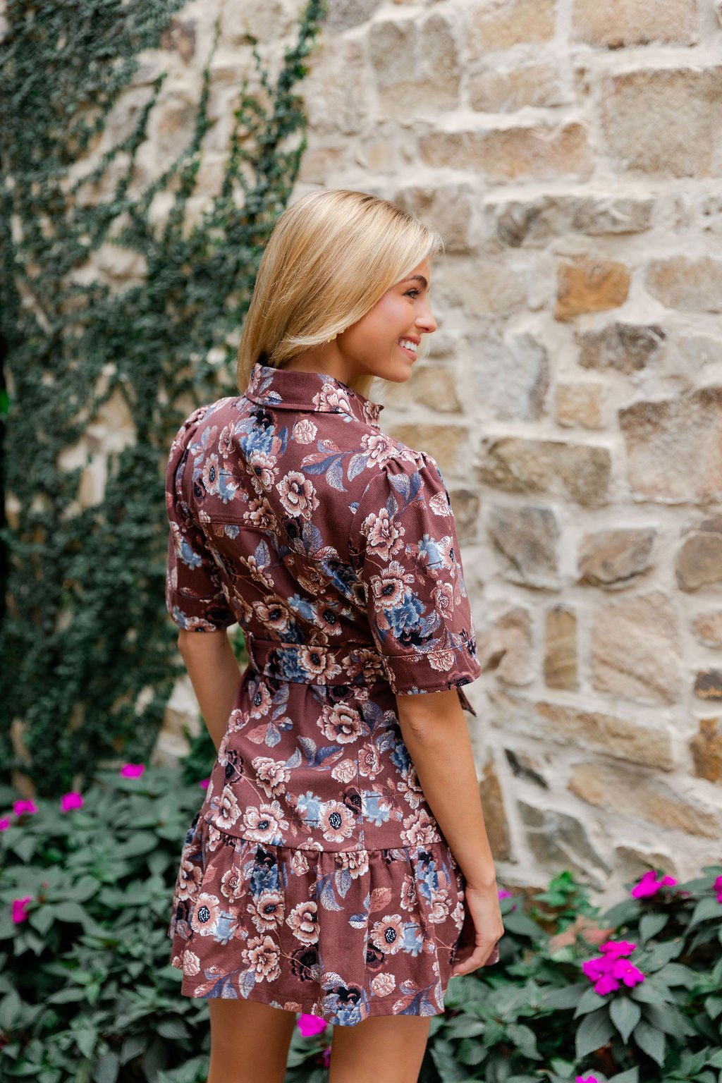 Floral Short Sleeve Dress