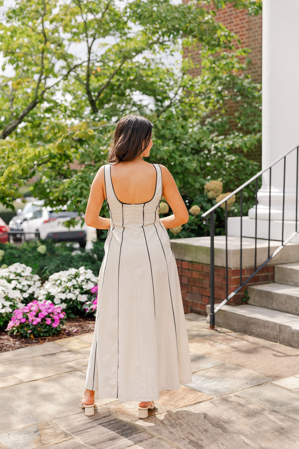 Piping Detail Panel Dress