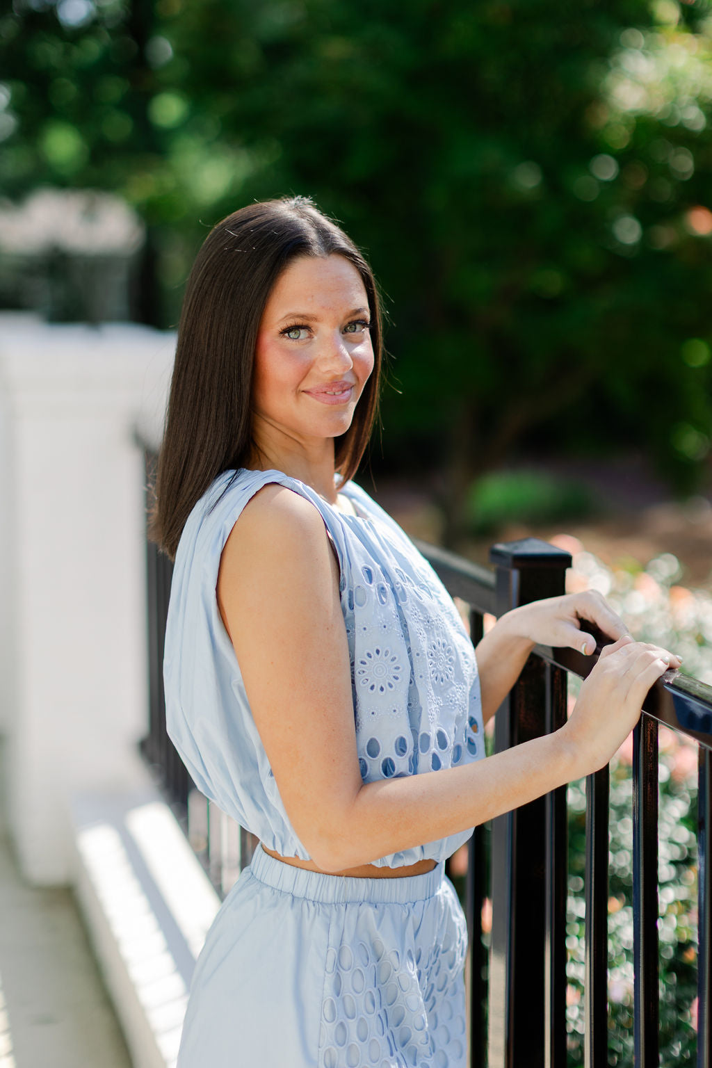 Eyelet Shorts & Sleeveless Top Set