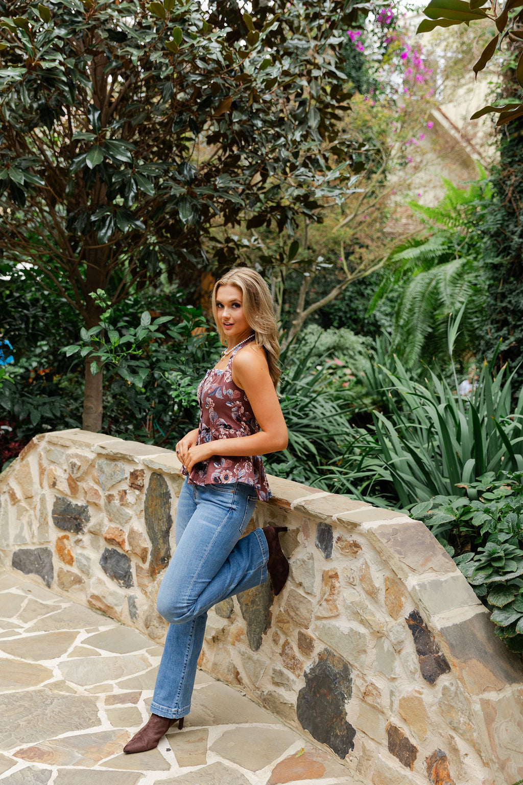 Lauryn Floral Halter Top - Main Image