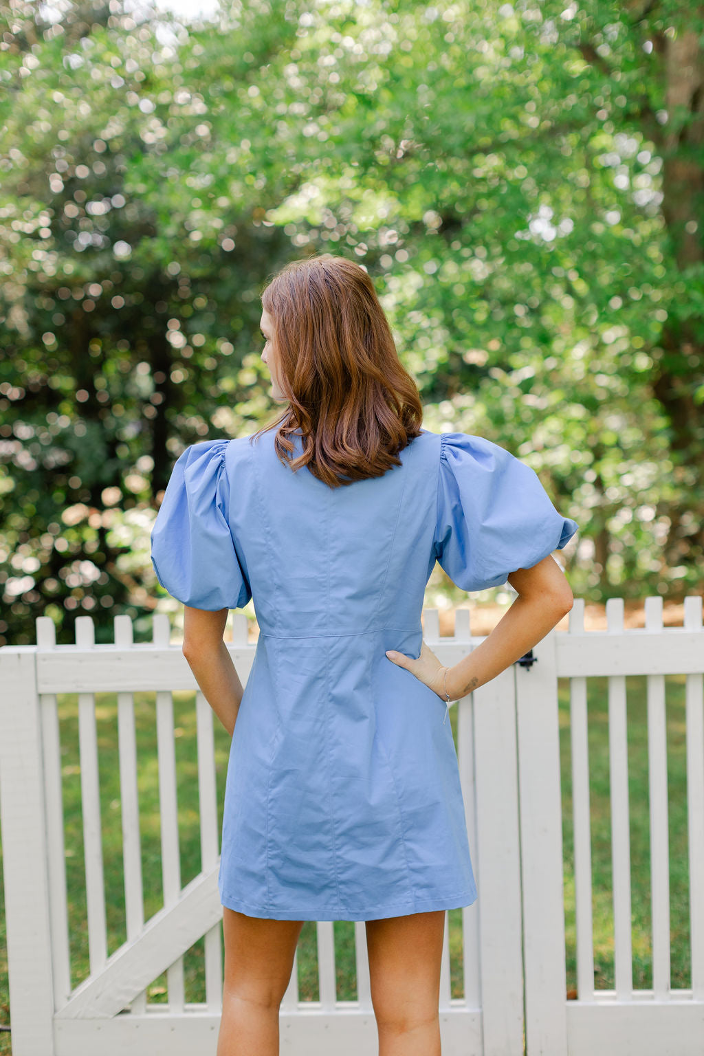 Puff Sleeve Button Up Dress