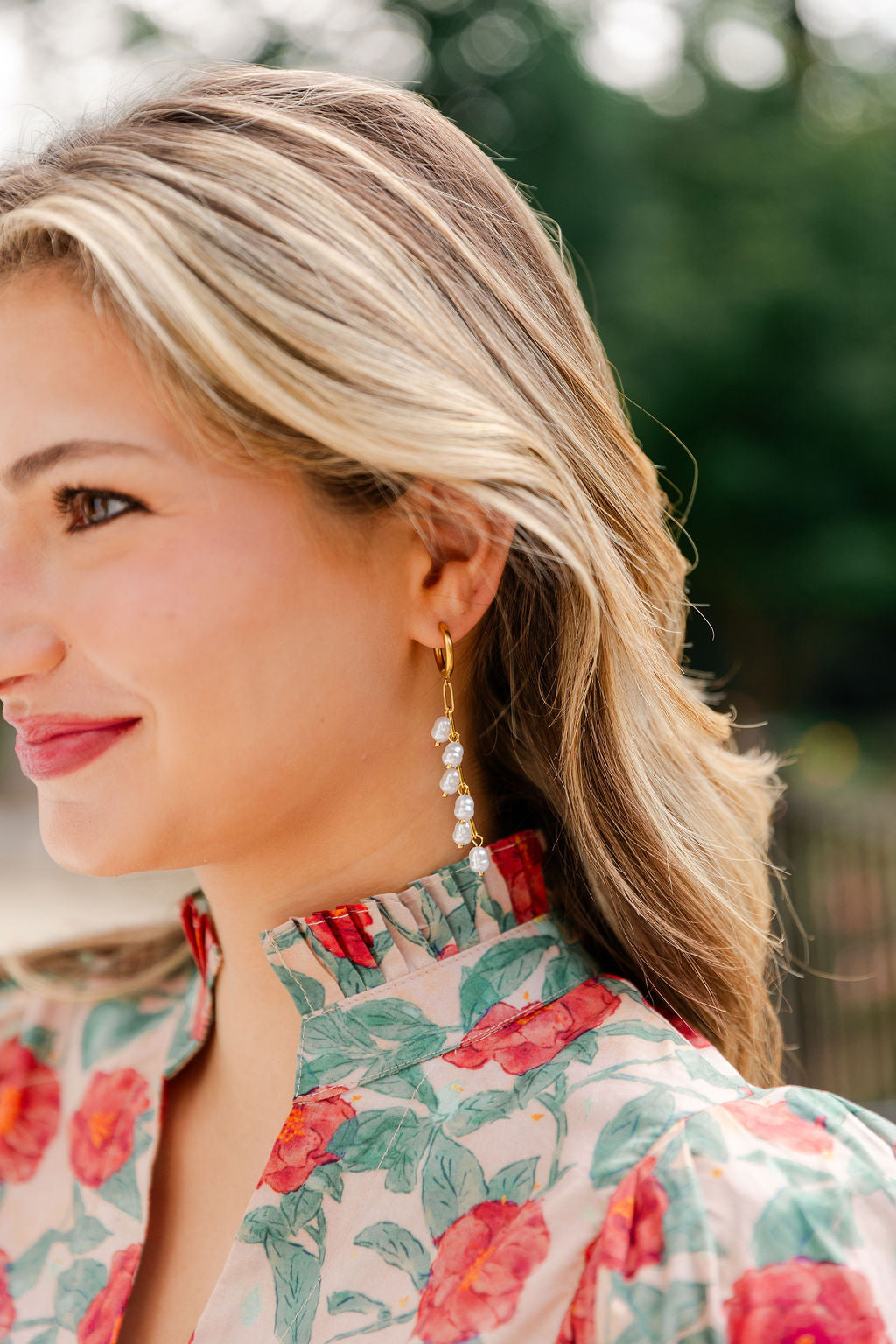 Multi Pearl Drop Earring