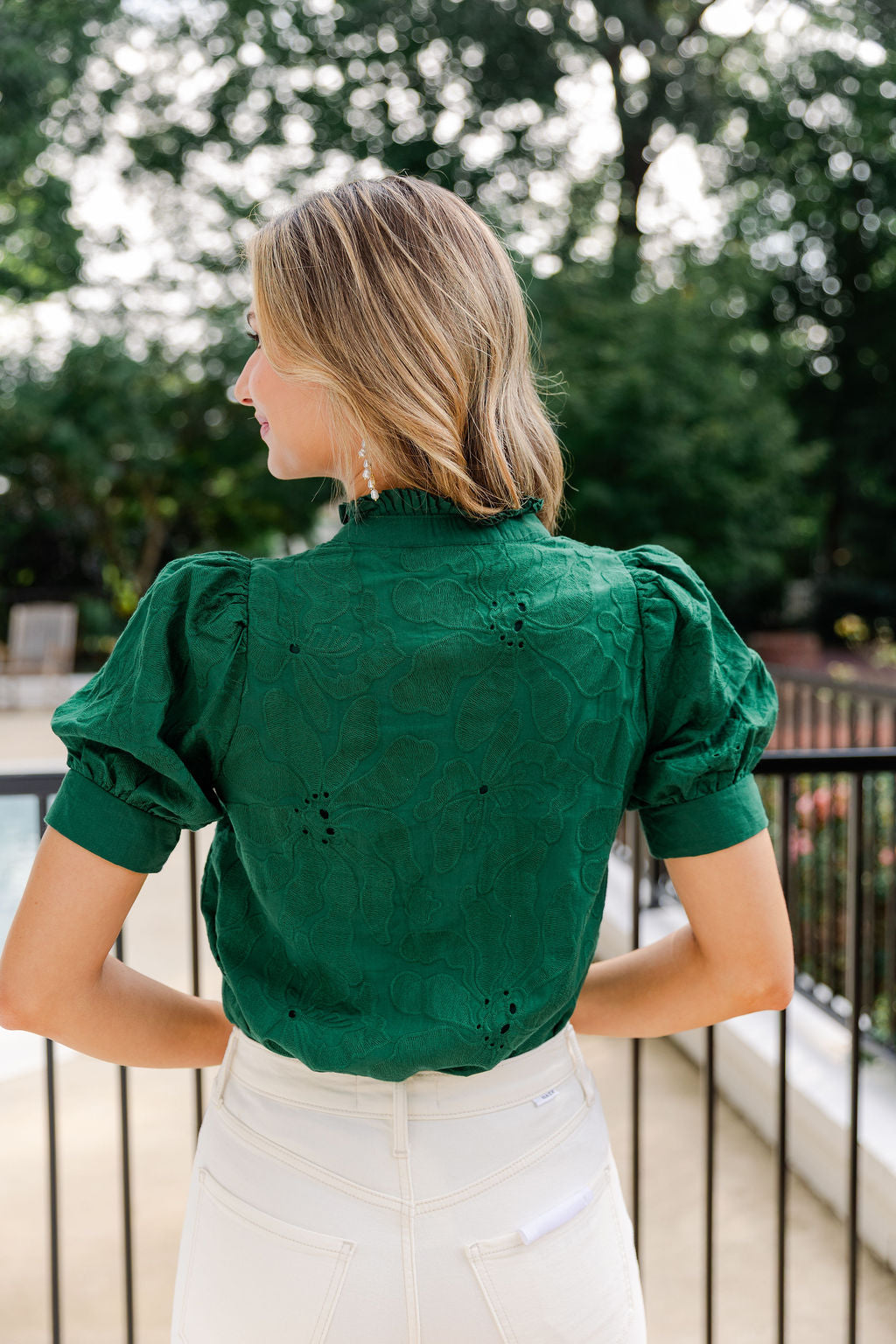 Floral Embroidered Short Sleeve Top