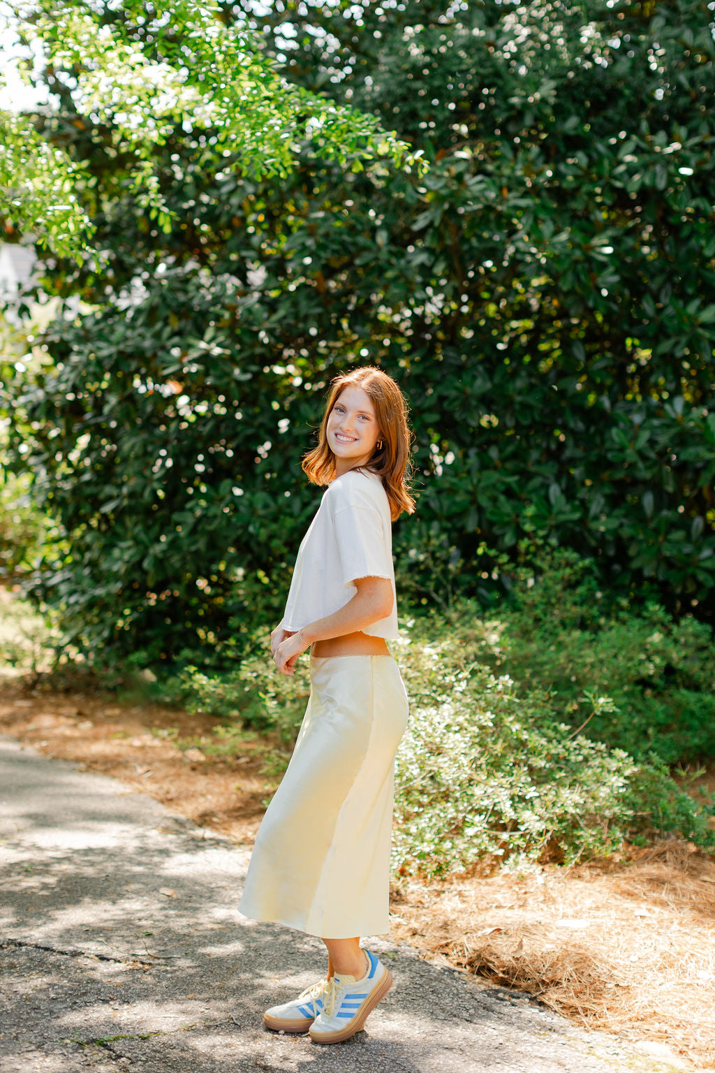 Satin Midi Skirt
