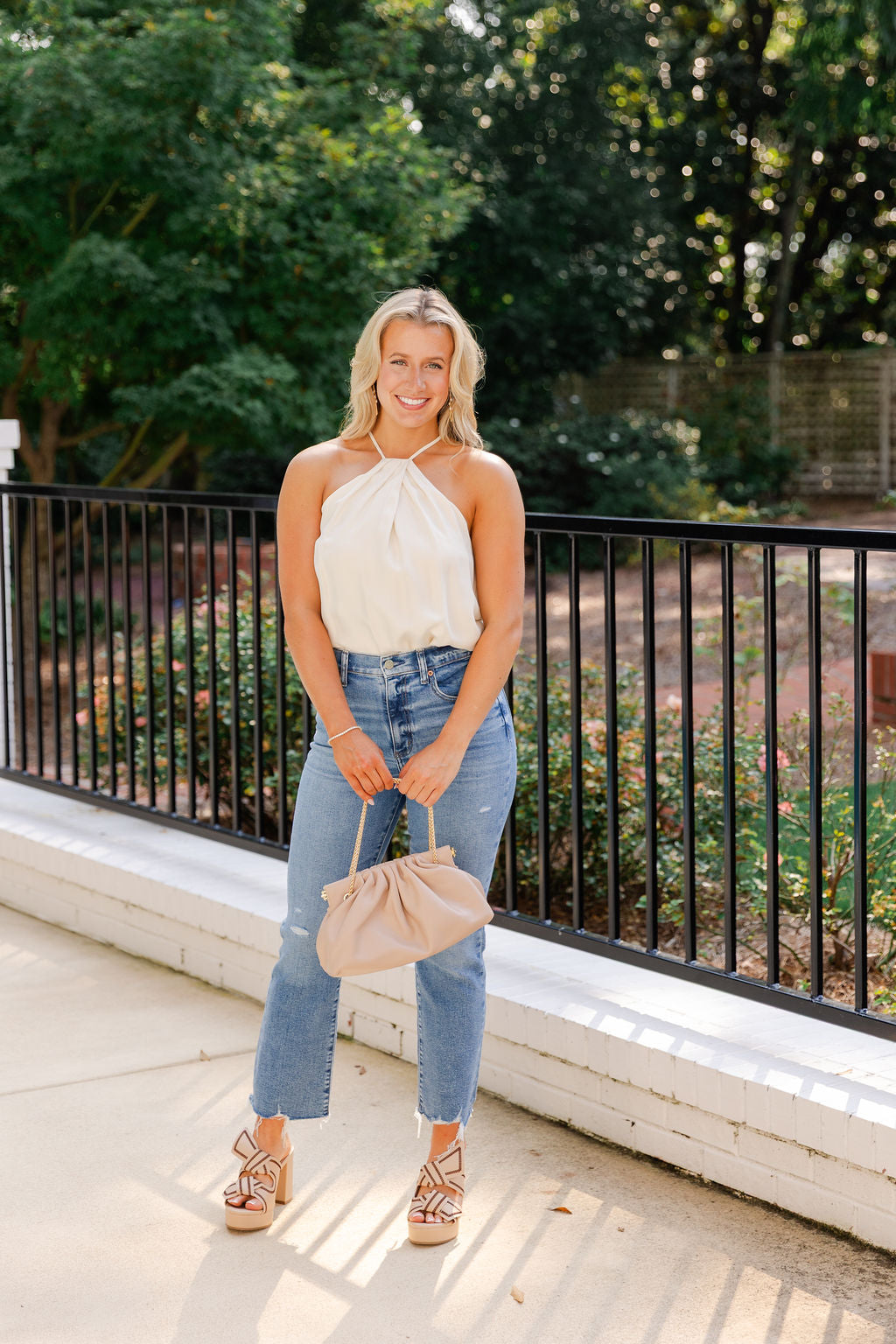 Paulie Pleated Halter Top