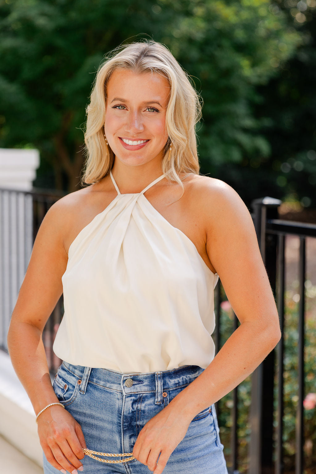 Paulie Pleated Halter Top