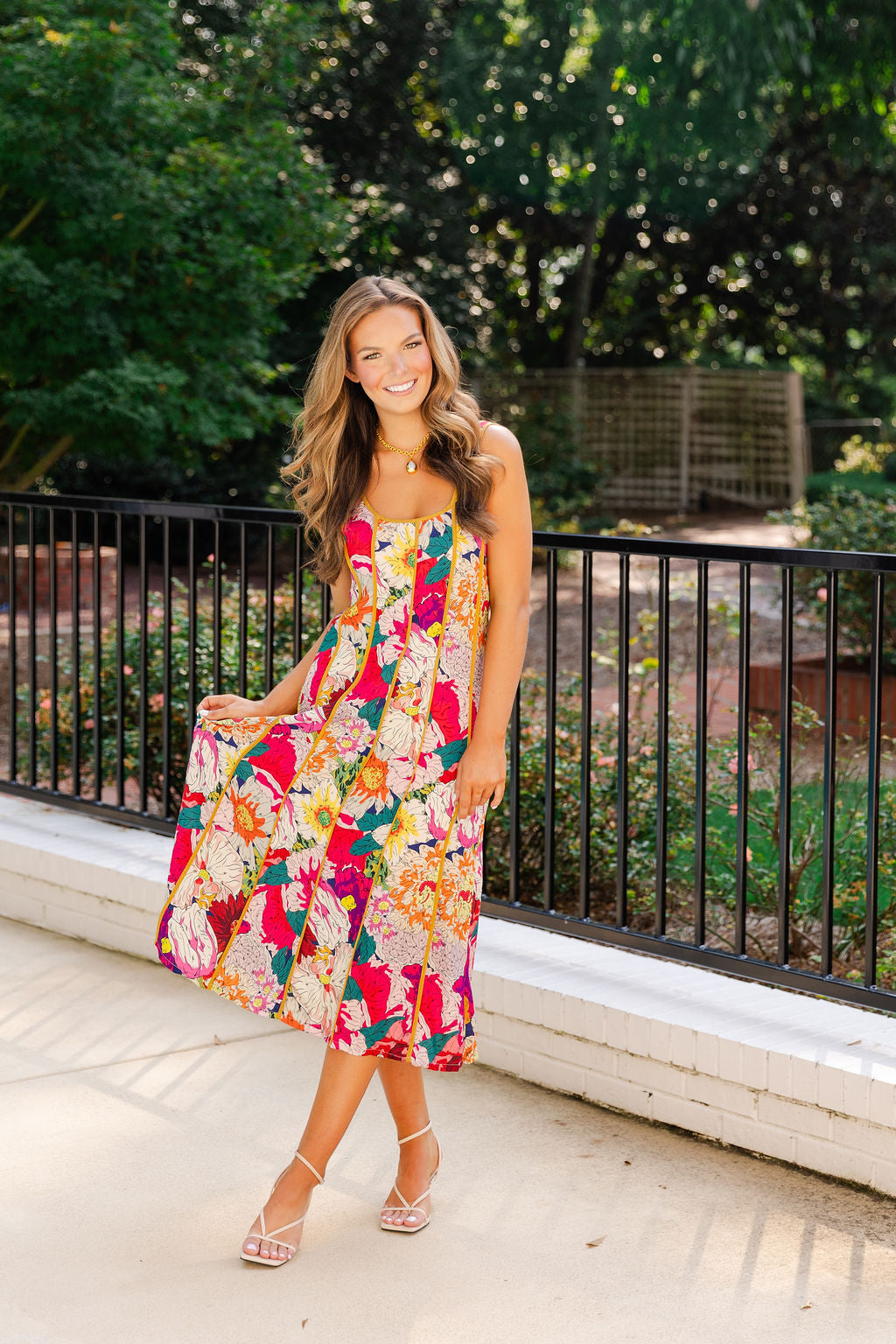 Floral Tiered Midi Dress
